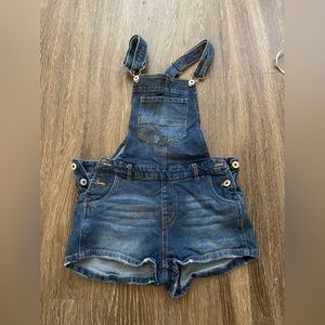Boutique denim overall shorts